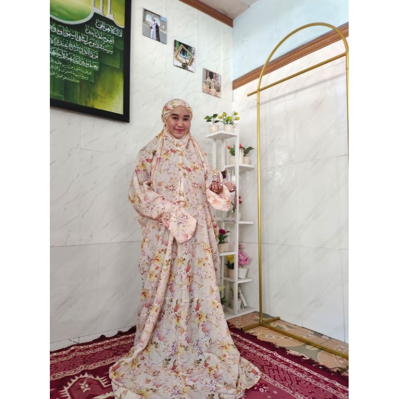 mukena parasut korea premium terusan