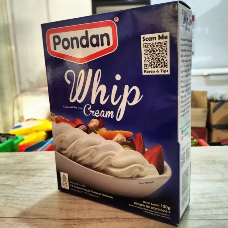 

Pondan whip cream 150 gram