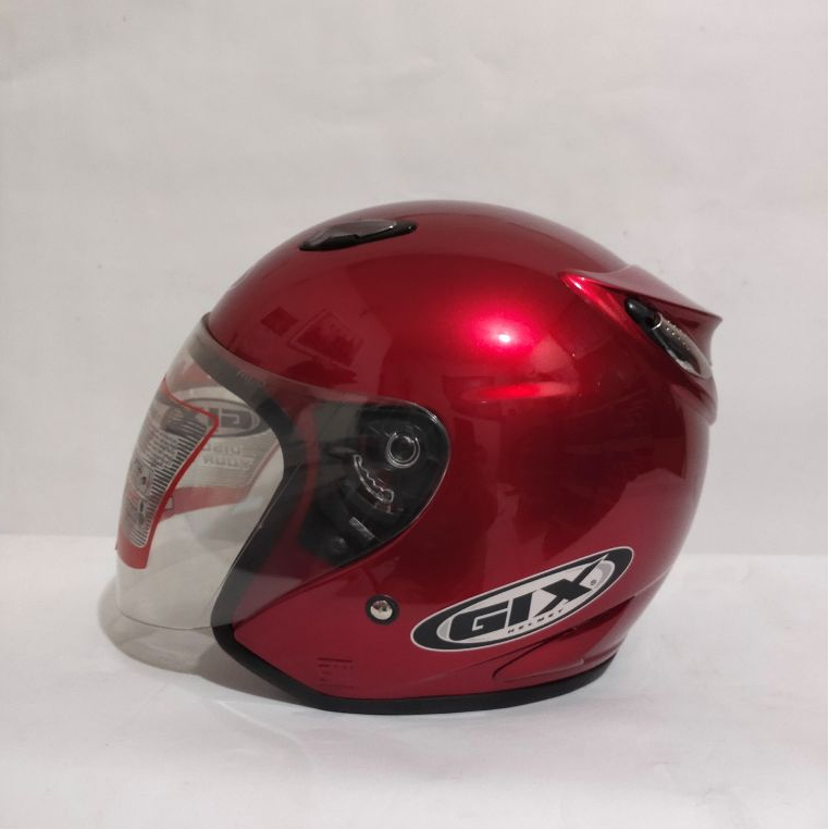 HELM  GIX  AZZURI   SOLID   HALF FACE  SINGLE VISOR  SNI