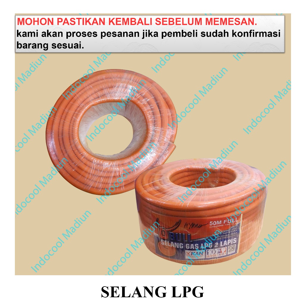 SLP SELANG GAS LPG / SELANG KOMPOR GAS / SELANG LPG (HARGA UNTUK 1 METER)
