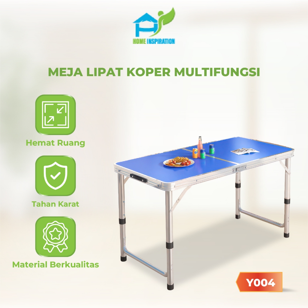 Home Inspiration Meja Lipat Koper Hpl Serbaguna meja lesehan Meja Portable Kaki Bulat
