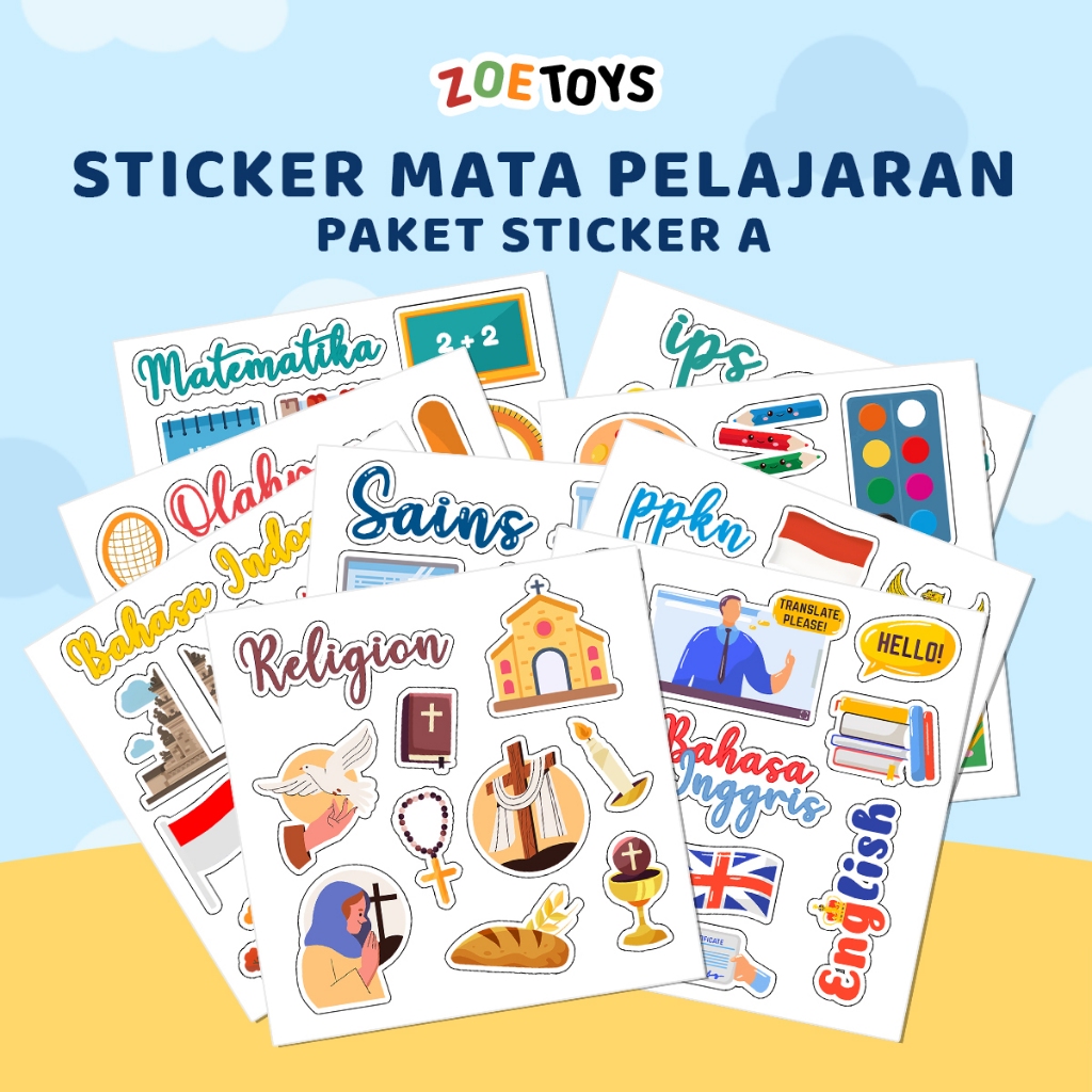 

Zoetoys Sticker Mata Pelajaran Set | Journal Back to School Matematika Bahasa Indonesia Fisika
