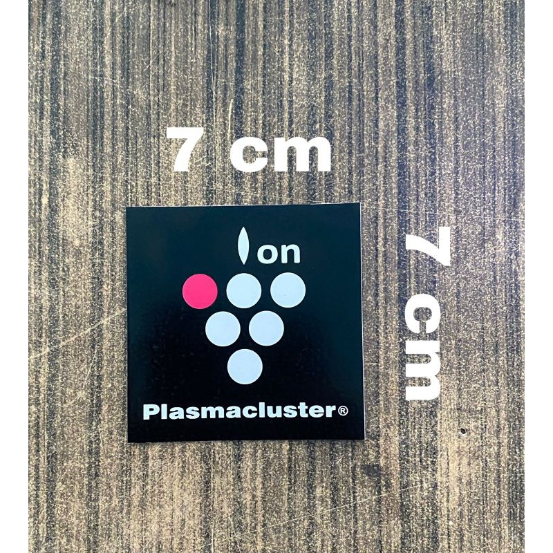 

Sticker Logo Sharp Plasma Cluster Ion Sticker ukuran 7 cm x 7 cm