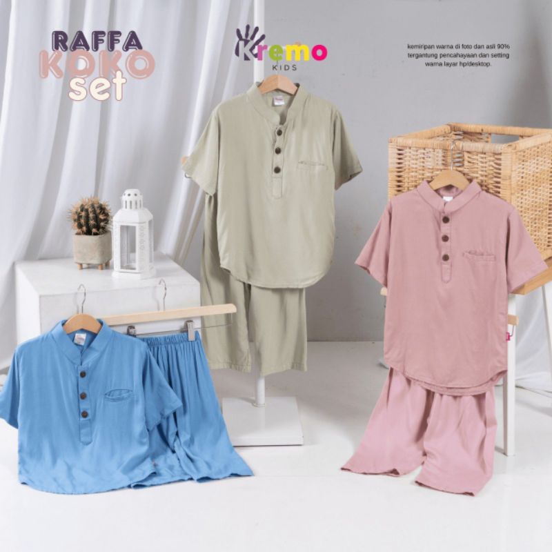 Kremo Kids Baju koko anak laki laki 1-10 tahun/ Baju koko anak keren/ SET KOKO RAFFA TRENDI