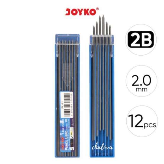

[LUSIN] ISI PENSIL MEKANIK JOYKO / REFILL PENSIL / PENCIL LEAD PL-11 2B 2.0MM ISI 12