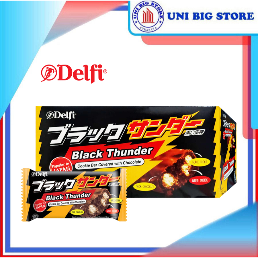 

Delfi Black Thunder Cookie Bar Chocolate 21 gr x 24 pcs Coklat BOX