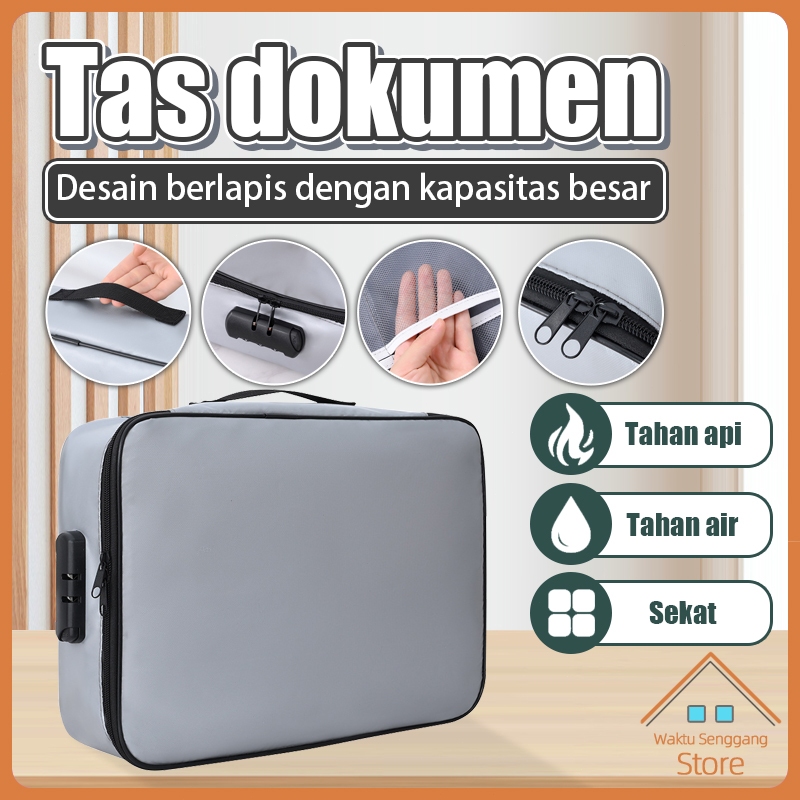 

Tas Penyimpan Dokumen Paspor dll Tahan Api Tahan dan Tempat Berkas Map
