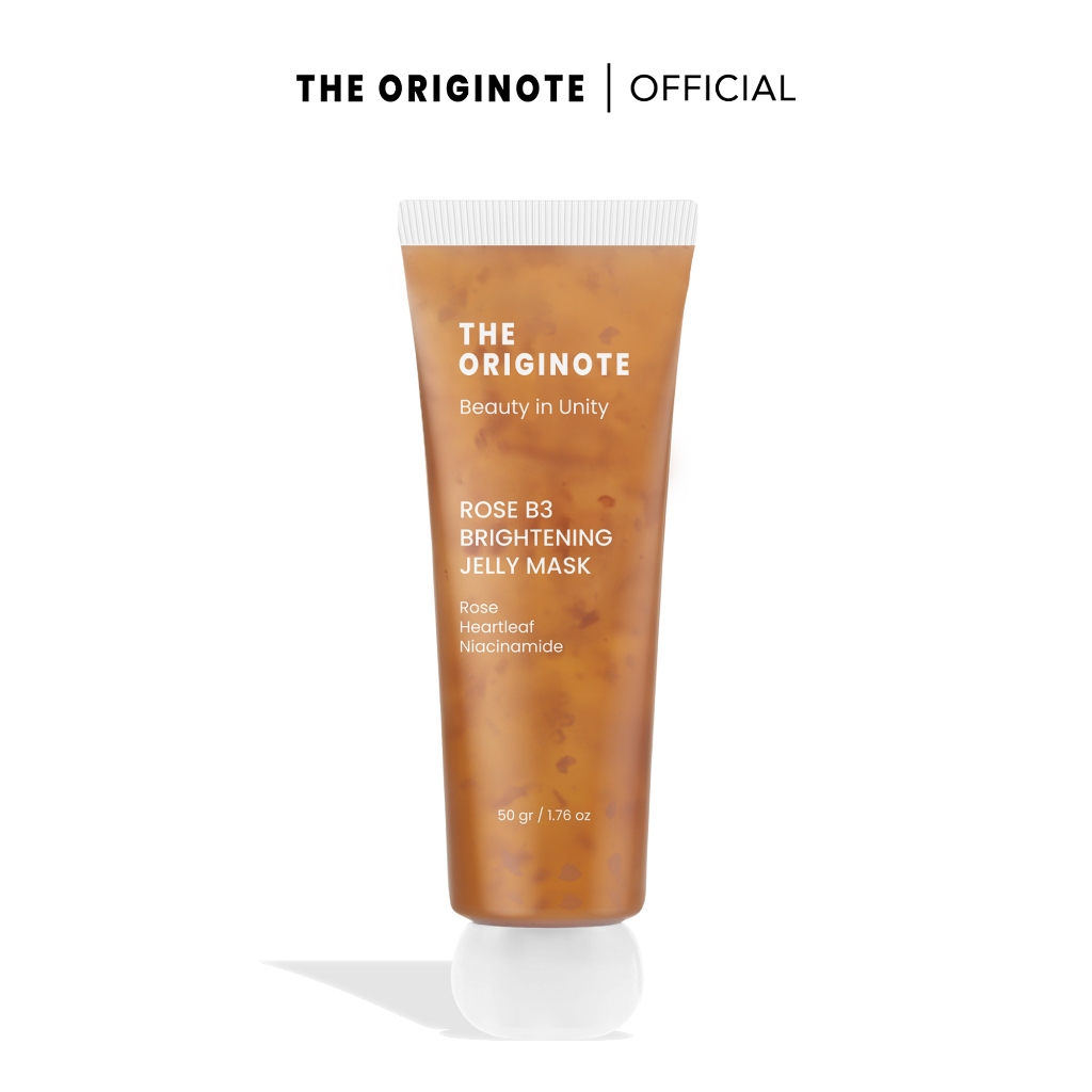 The Originote Rose Brightening Jelly Mask - Masker Gel Mask Mencerahkan Kulit Menghaluskan Muka Brig