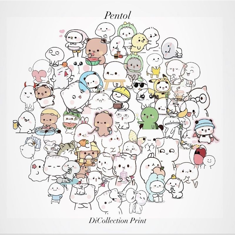 

Pentol Sticker Packs 60+ Pcs Anti Air Bahan Vinyl | Stiker Handphone / Ipad | Stiker Helm | Stiker Buku | Stiker Laptop