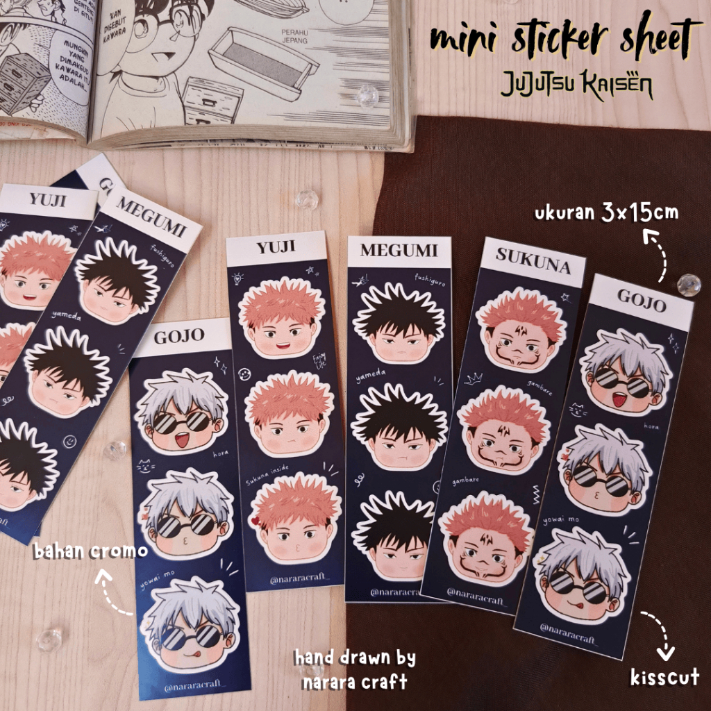 

Sticker Sheet Jujutsu Kaisen - Mini Sticker Sheet Jujutsu Kaisen by Narara Craft