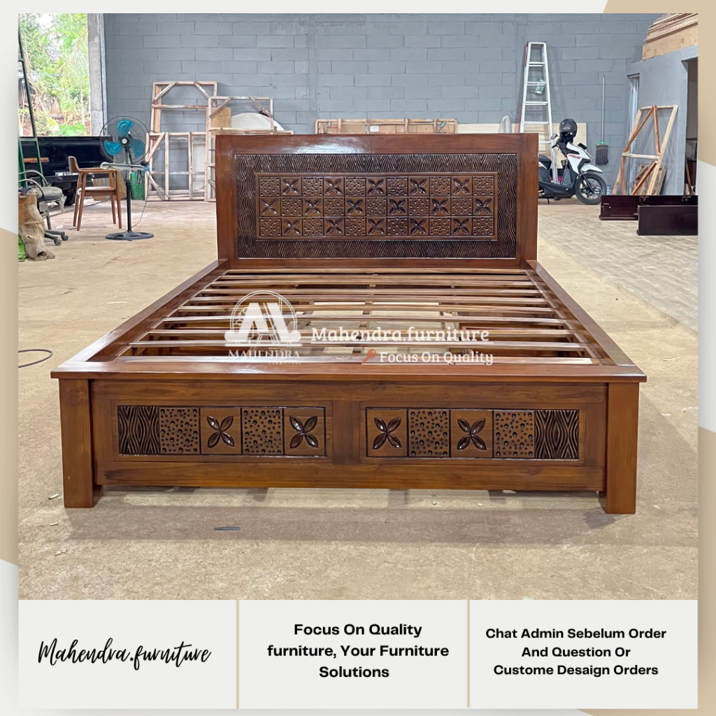 Dipan Tempat Tidur Jati Ukiran Dipan Tempat Tidur Laci Ukiran Minimalis Tempat Tidur Jati