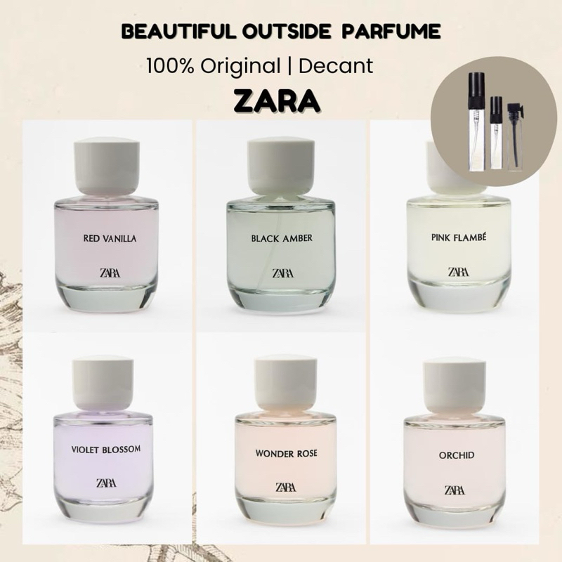Share in Jar Bottle ZARA Decant Parfume Parfum Nude Bouquet & Lightly Bloom Orchid Gardenia Femme Wo