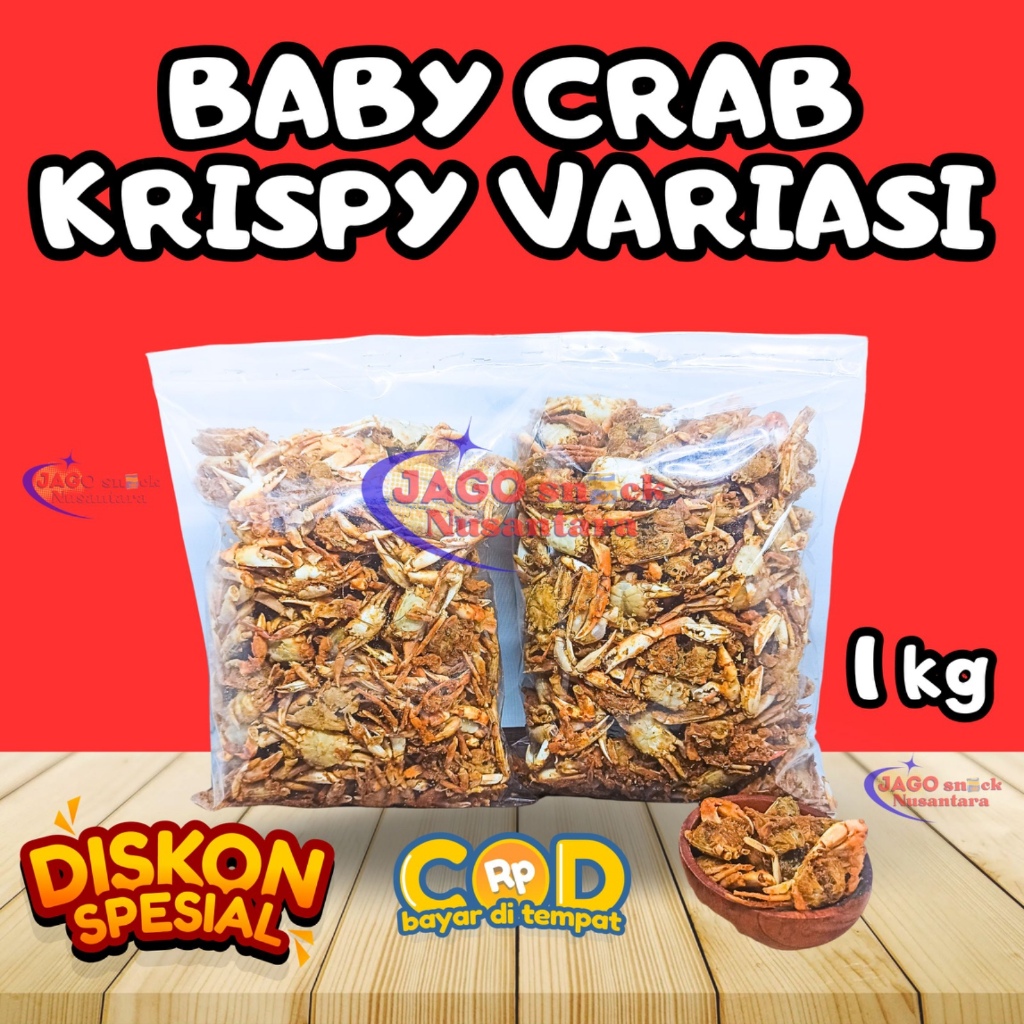 

Baby Crab Krispy Cemilan Gurih Renyah 1KG Khas Laut Halall