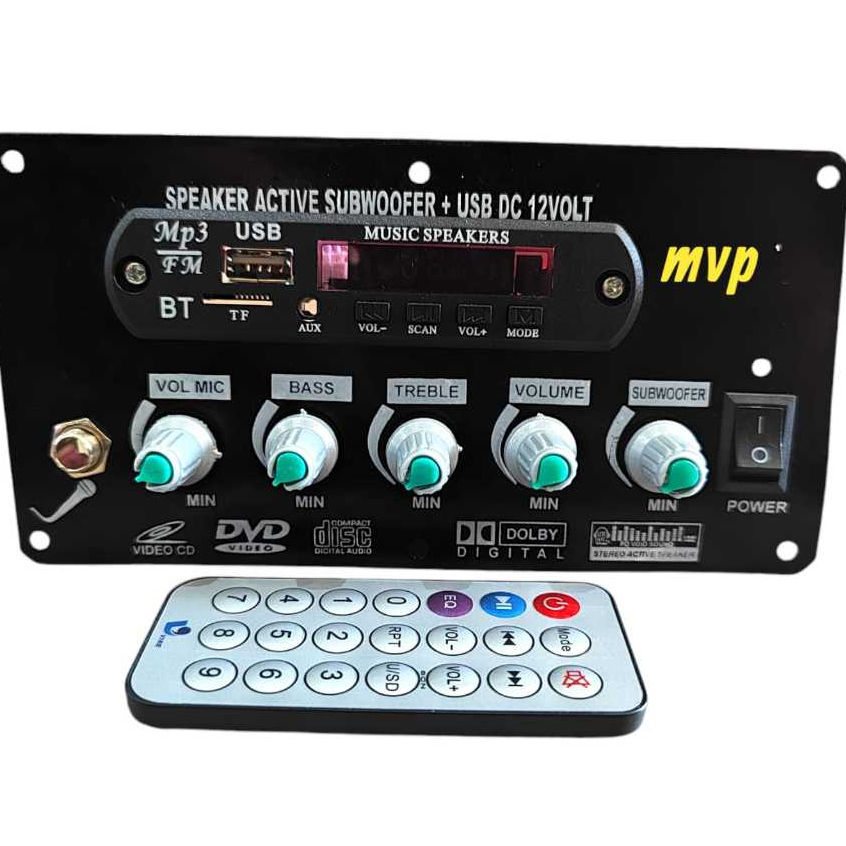 Tone control dc 12 volt + bluetut + Mic 5 Potensio stereo