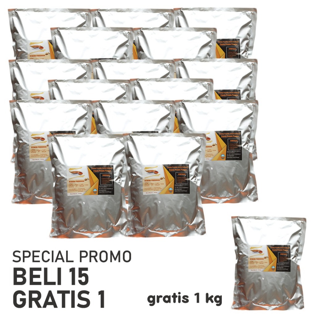 

PROMO BELI 15 FREE 1 / LONG POTATO POWDER / TEPUNG KENTANG PANJANG