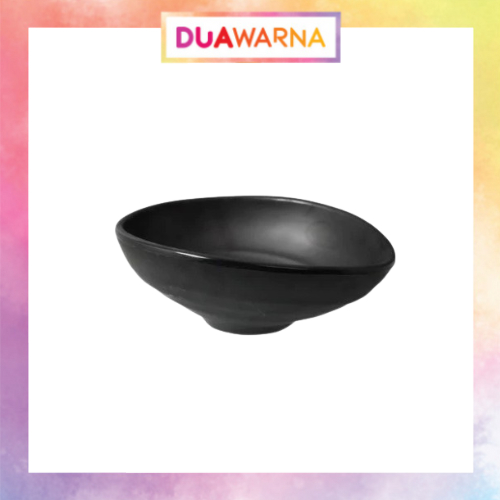 DuaWarna Mangkok Tembikar Oval -Golden Dragon Stone Series W3406A