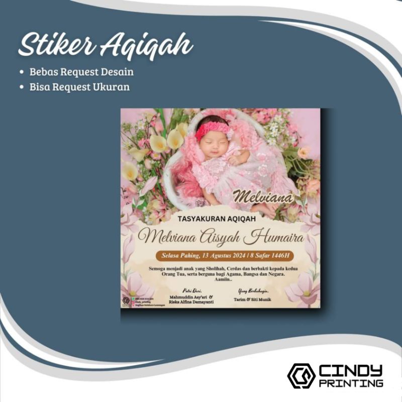 

STIKER TASYAKURAN AQIQAH (25 PCS)
