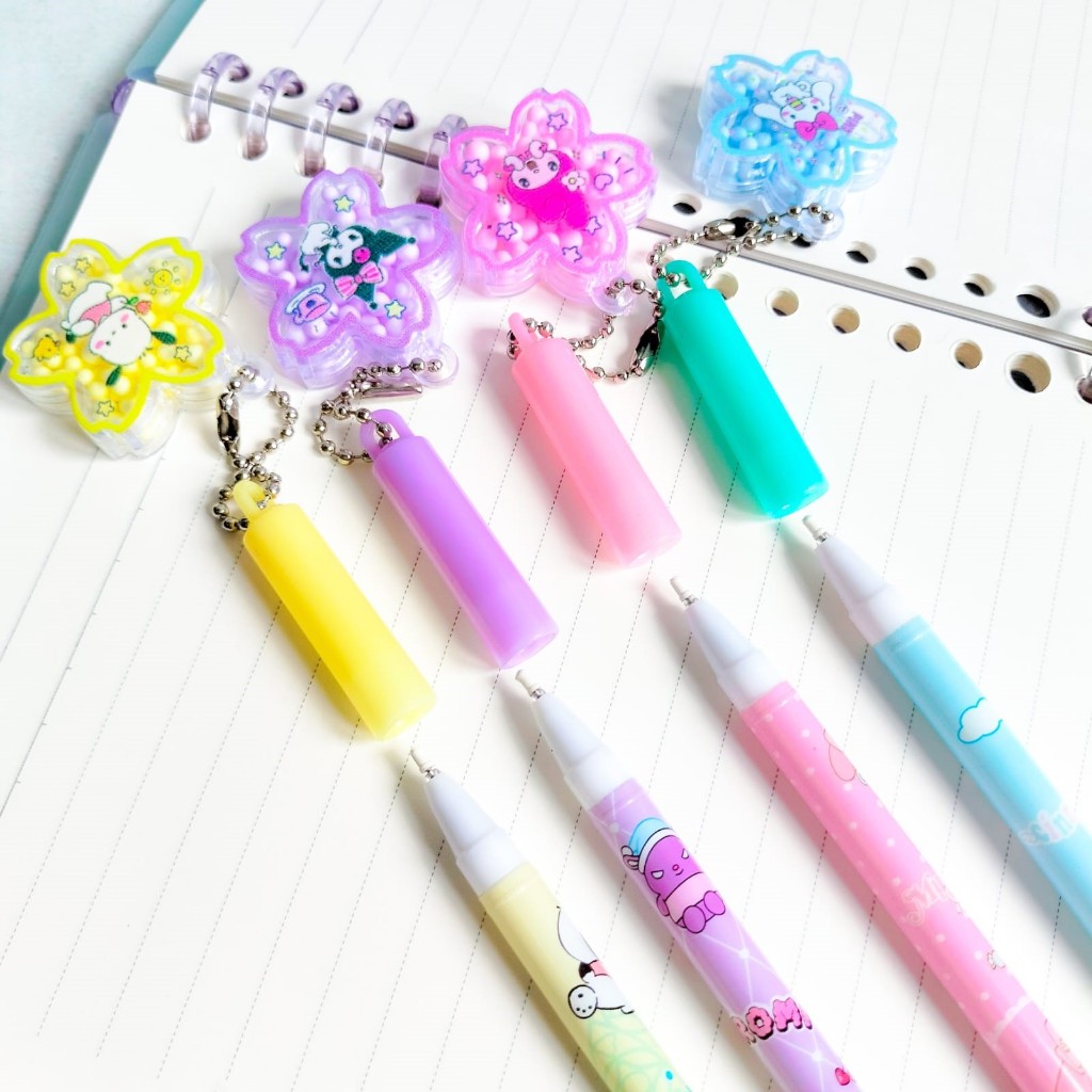 

HJK 12 PCS PULPEN SELUSIN PULPEN GANTUNGAN BINTANG BOLA SANRIO PG-1308 PEN PENA BOLPEN BOLPOIN LUCU