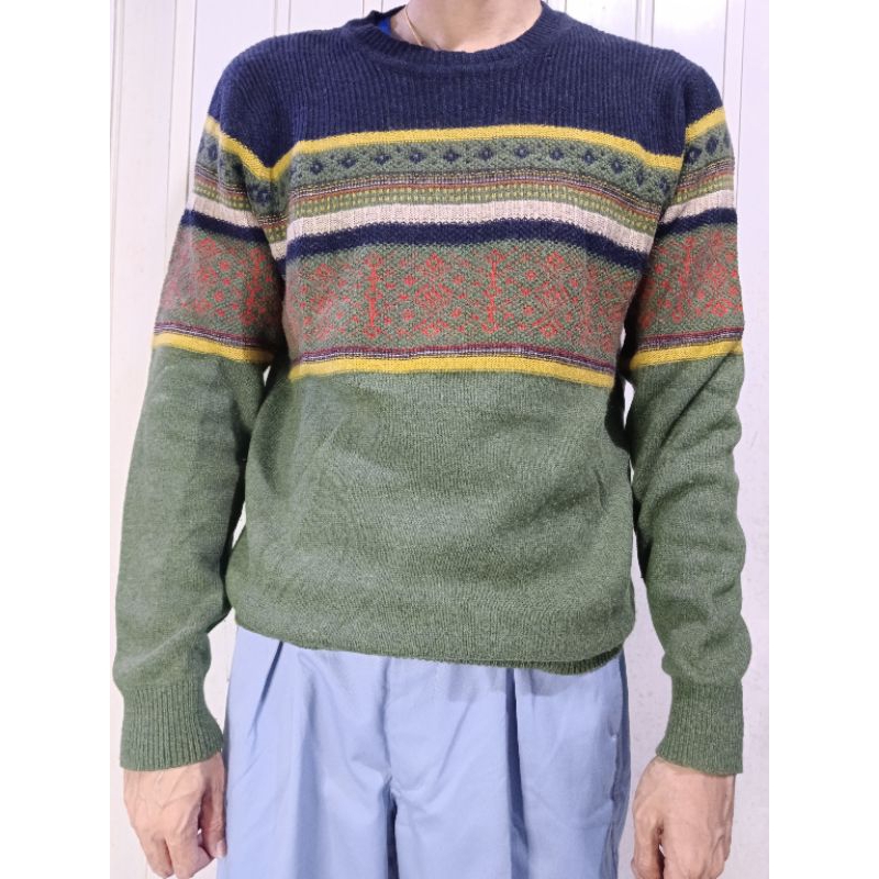 Basic House Sweater Rajut Motif Navajo size S