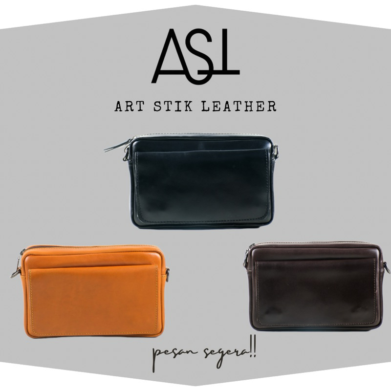 Tas Selempang Pria & Wanita 100% ORIGINAL Kulit Sapi Asli