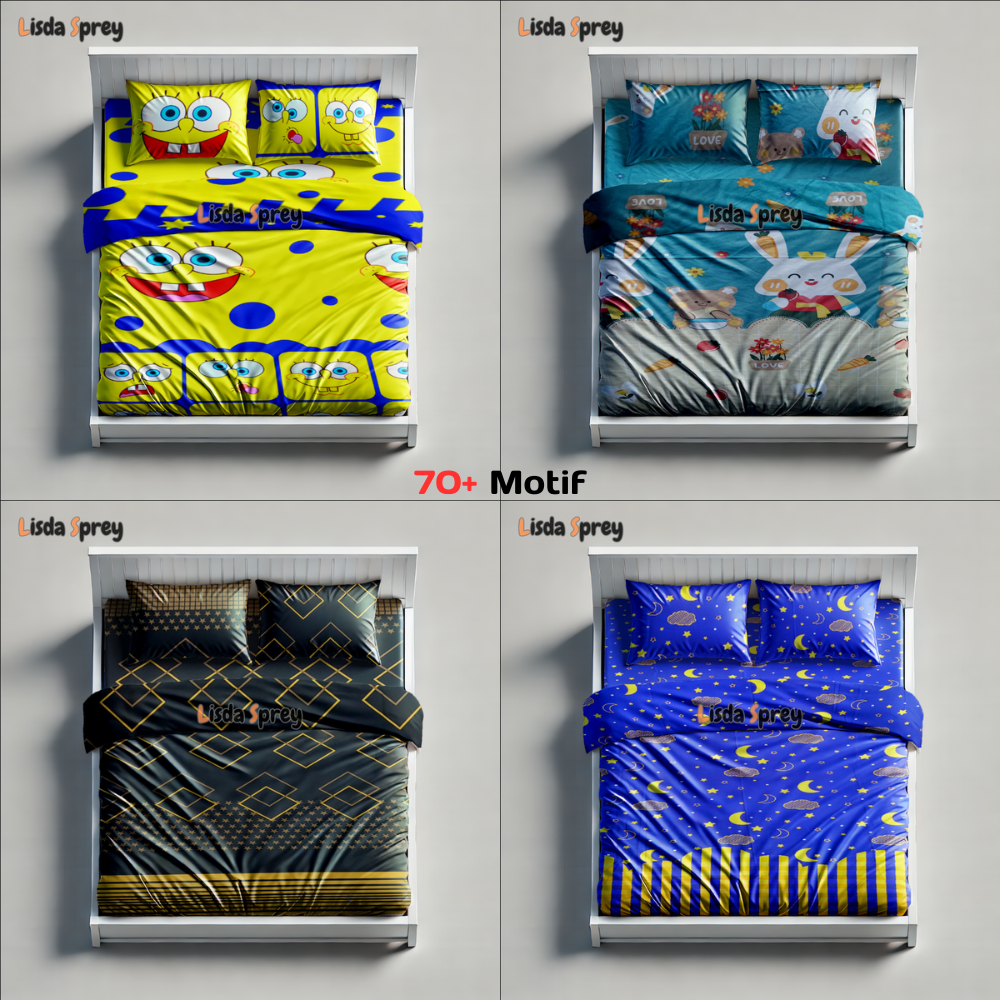 Sarung Kasur Sprei Resleting 120x200x25 120x200x30 No 3 Double Size