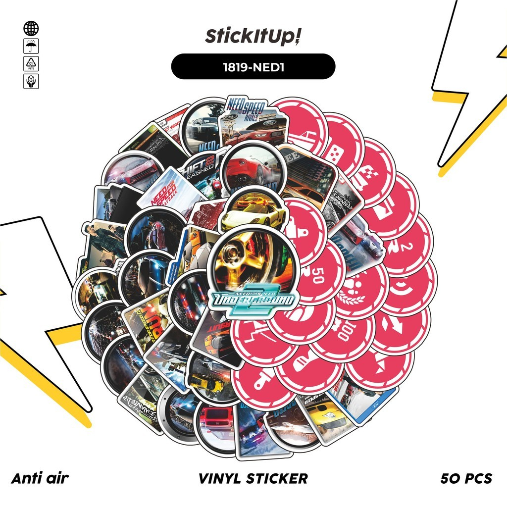

COD✨ 50 Pcs Stiker NEED FOR SPEED UNIVERSE CHAR MIX 01 Lucu Anti Air Untuk Dekorasi Notebook Sepeda Skateboard Handphone DIY