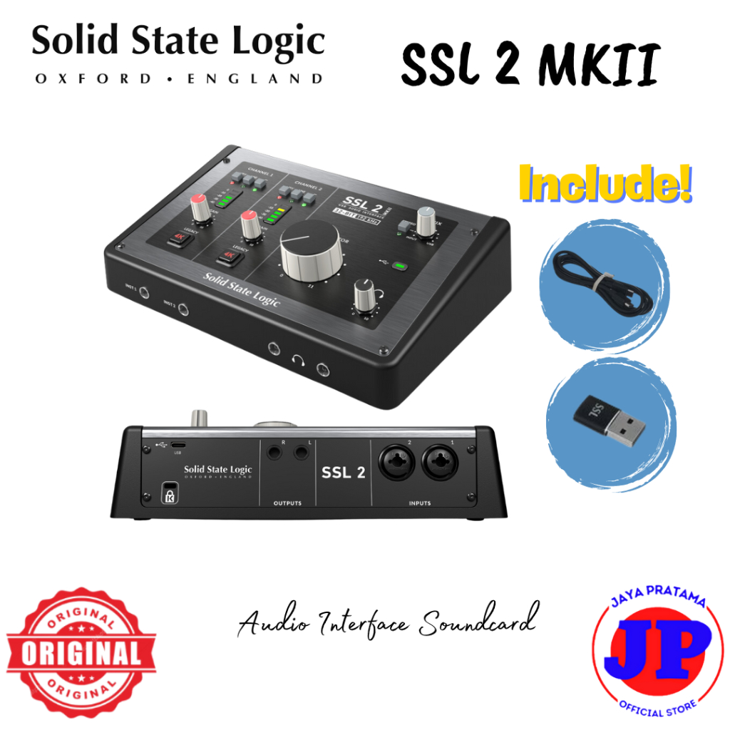 SSL 2 MKII Solid State Logic SSL-2 Mk2 Audio Interface Soundcard SSL2 Mk2