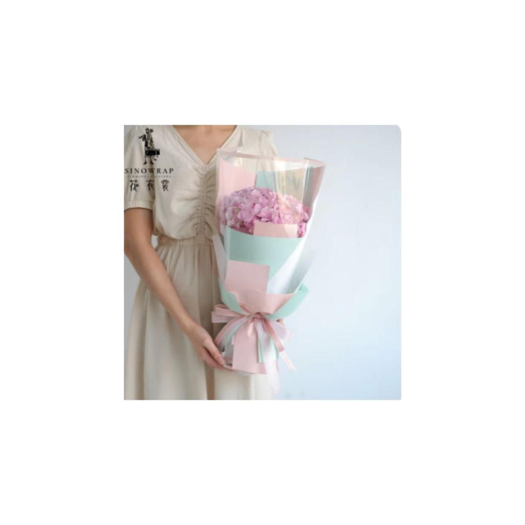 

RB ANEKA - [ 20 Lembar ] Kertas Cellophane Buket Bunga [ List Color Bening ] Flower Wrapping Paper