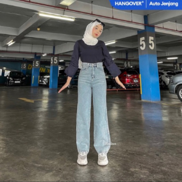 BNWT JINISO highwaist loose jeans