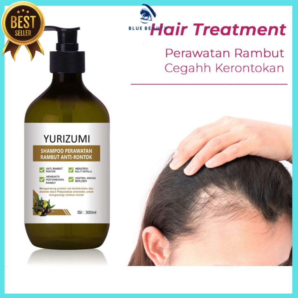 YURIZUMI Shampoo Anti Hair Fall Penumbuh Rambut 300ml / Shampoo Penunbuh Rambut / Shampoo Anti Ronto