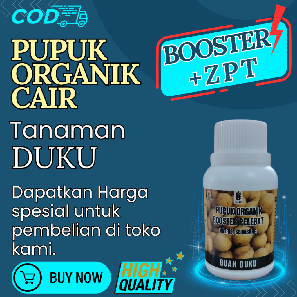 Pupuk Cair Hormon ZPT  Pelebat Penyubur Perbesar Tanaman Buah Duku