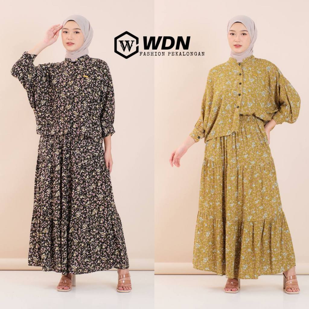 Olivia One Set Setelan Rok Betwing Rayon diamond Muat Size Jumbo By WDN Fashion