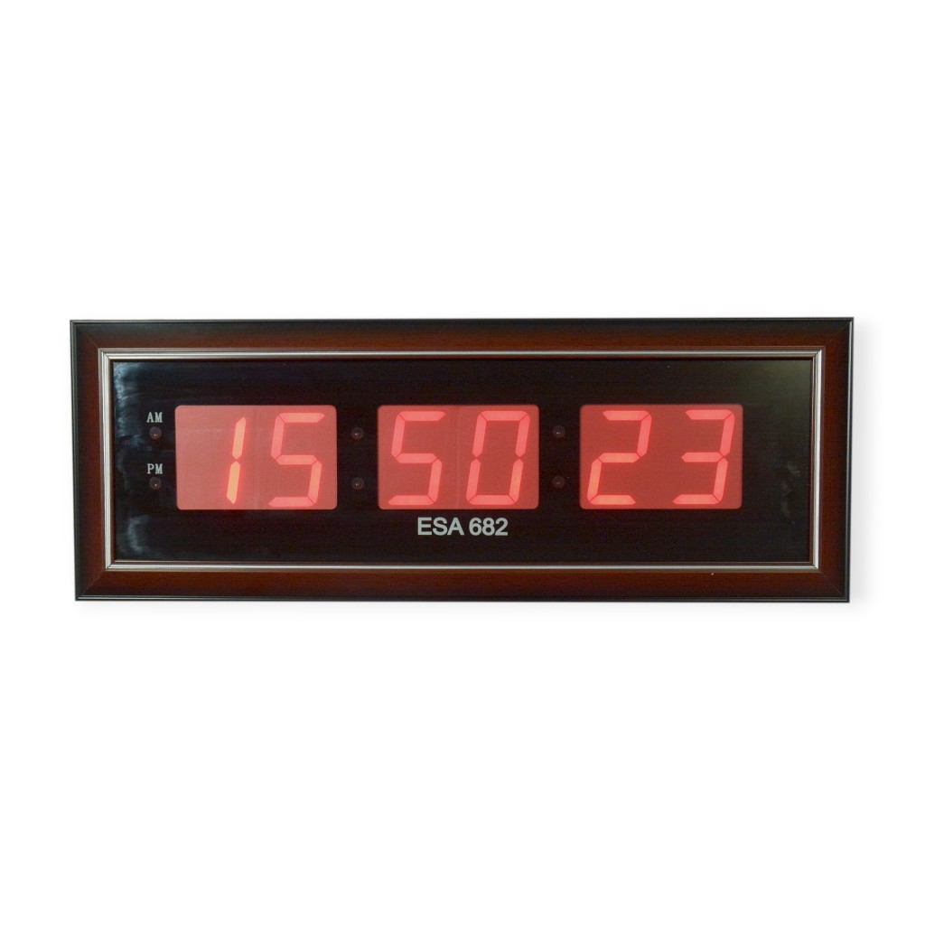 ESA Jam Dinding Digital LED Aesthetic Ukuran Besar 682
