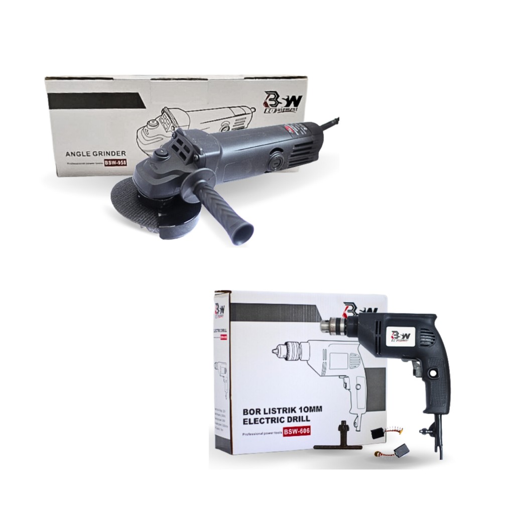 PAKET BOR GERINDA BSW bor dan gerinda mesin bor listrik bor gerinda paket bor dan gerinda mesin geri