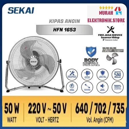 SEKAI Kipas Angin Meja Tornado / Kipas Angin Duduk 16 Inch - HFN 1653