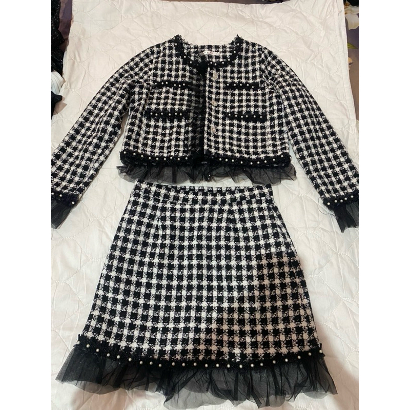 set tweed korean style size L