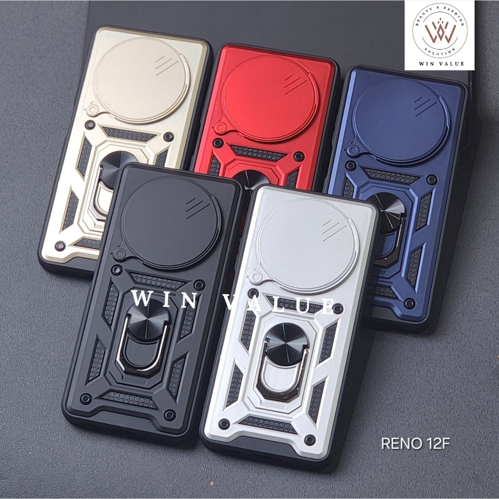 Oppo Reno 12F Oppo Reno 12 5G Oppo Reno 12 Pro Case SoftCase Slide Armor + Kamera Protect Case Oppo 