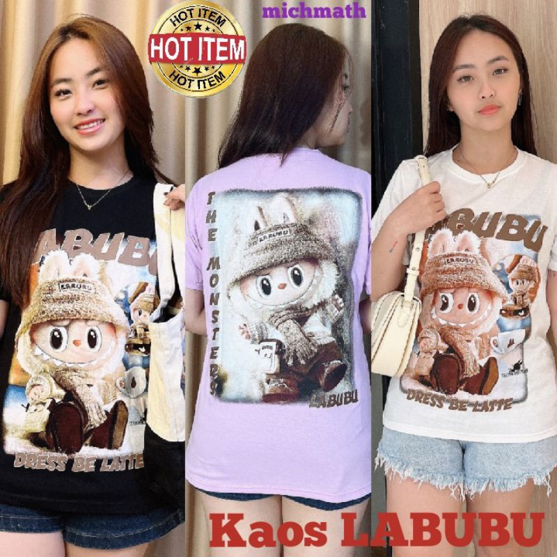 Kaos katun anak remaja wanita pria dewasa LABUBU kaos bangkok pop mart kaos cewek cowok dan banyak m