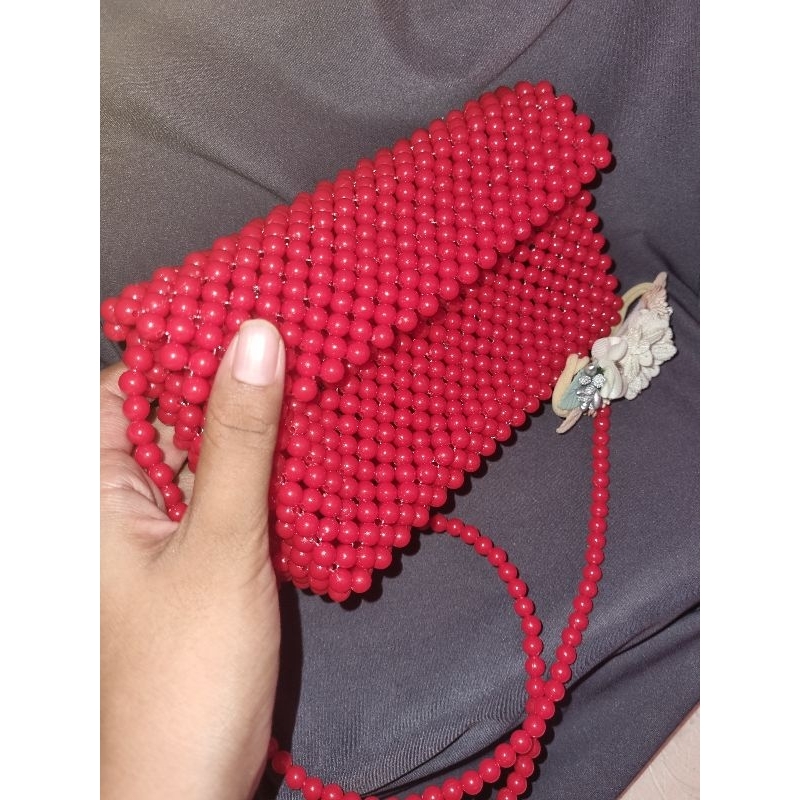 TAS MUTIARA MUAT HP .OOTD LUCU .TAS MANIK MANIK