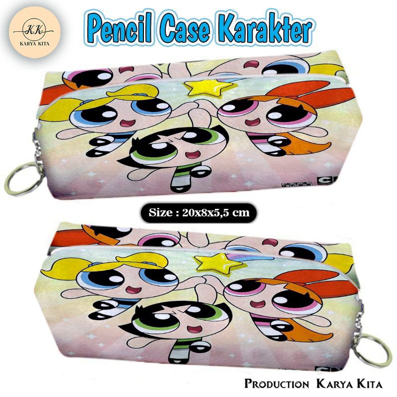 

{COD} KOTAK PENSIL KARAKTER POWER PUFF GIRL TAK 04