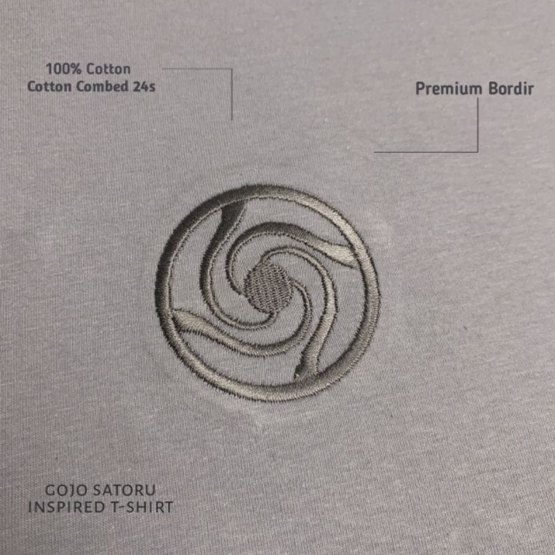 Baju Anime Gojo Satoru Bordir | akasuki.studio | Kaos Anime | Jujutsu Kaisen | Gojo | JJK