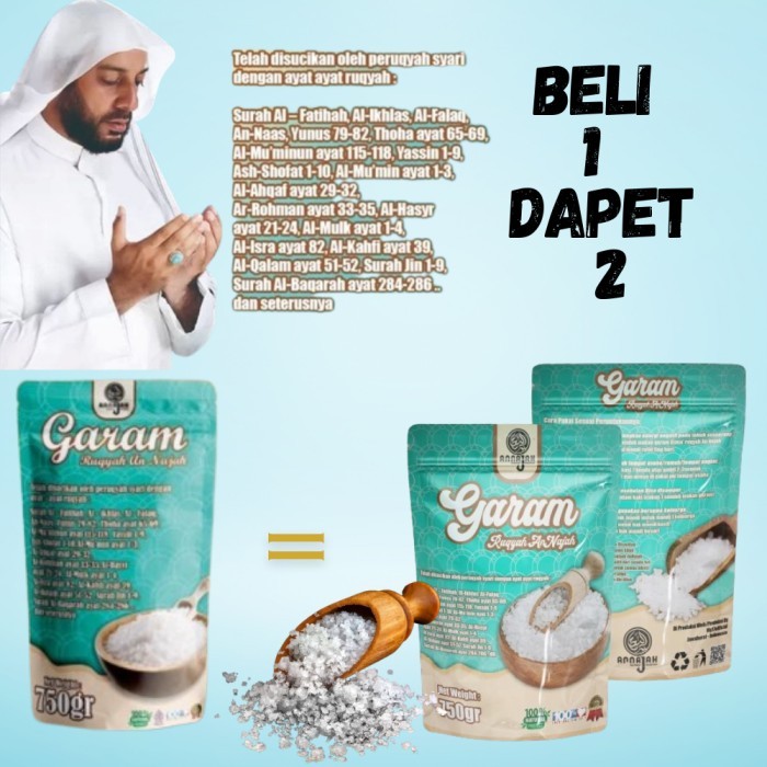 

PROMO BELI 1 DAPAT 2 Garam Ruqyah An Najah ( kemasan 750 gram )