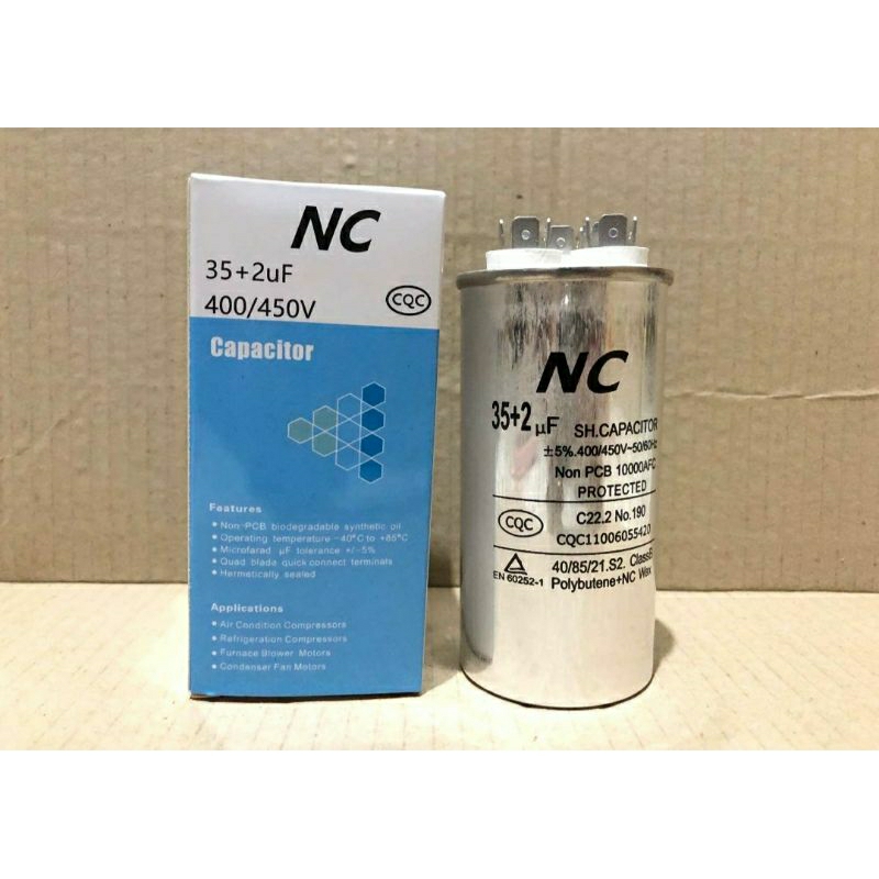 Kapasitor AC NC 35 + 2 uf