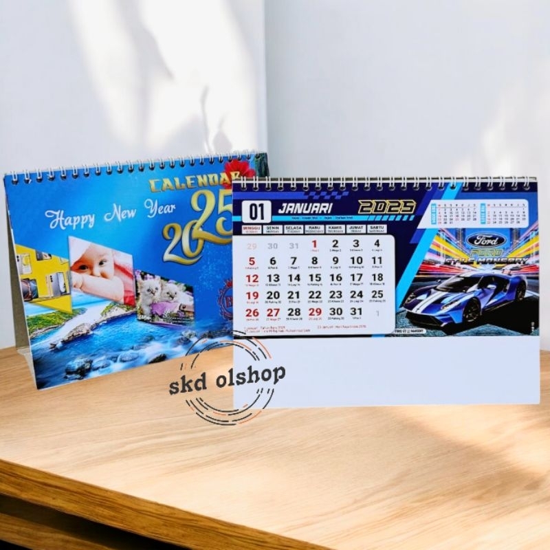 

kalender meja standar tahun 2025 BO km10 Dreams Cars/mobil ukuran 21x15,5 cm(terima castume cetak merek)