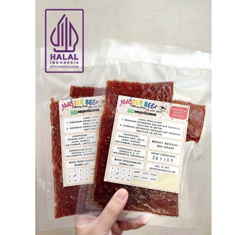 

JATIM Master Beef Dendeng Sapi 100 gram HALAL