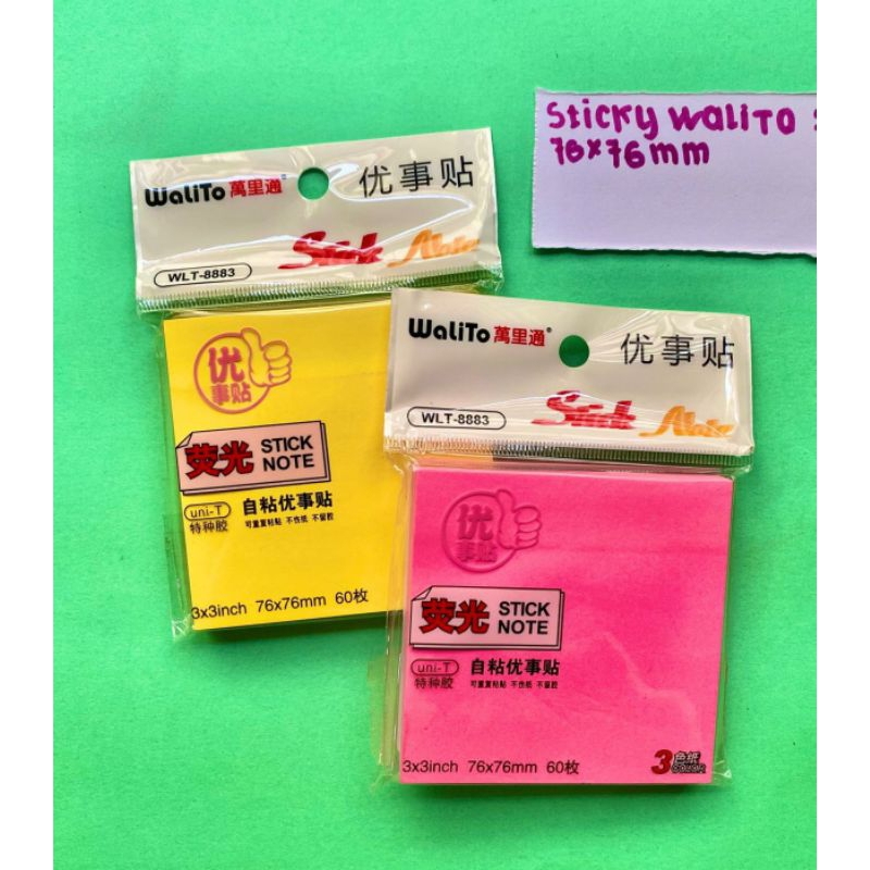 

Walito Memo tempel - 8883 Sticky Notes sheet perekat kuat dan tahan lama