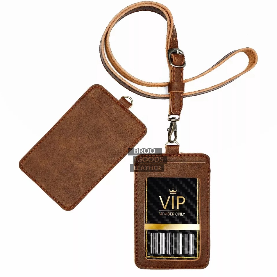 

Get Now Name Tag ID Card Dipung Holder Kulit Lanyard Termurah Berkualitas PU Leather Lanyard NameTag ID Card Holder
