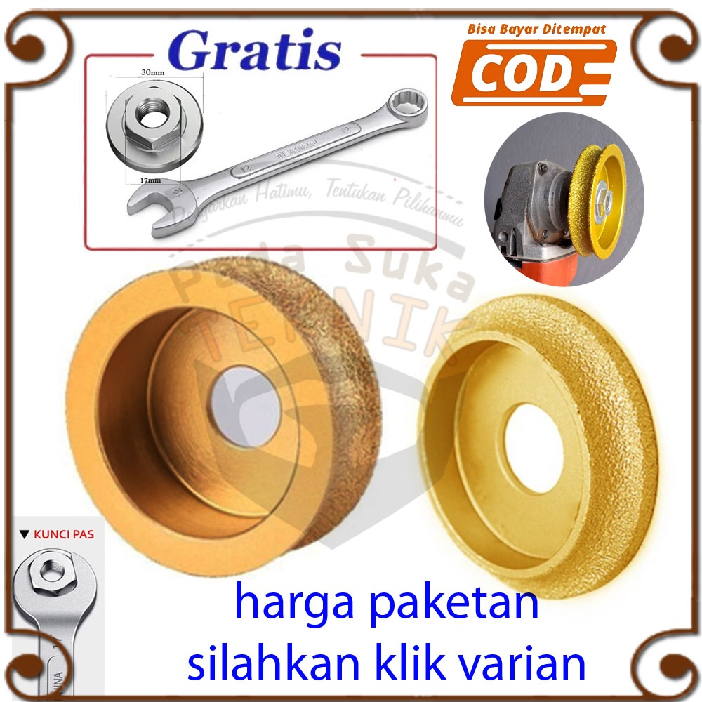 mata gerinda bevel pinggul bullnose pisau cetakan granit semir batu marmer + Nut Mur Kunci Drat