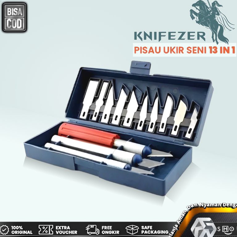 

Super Obral 13 in 1 Set Pisau Alat Ukir Seni Dengan 3 Handle Pisau13PC PRECISION KNIFE SETKNIFEZERA3