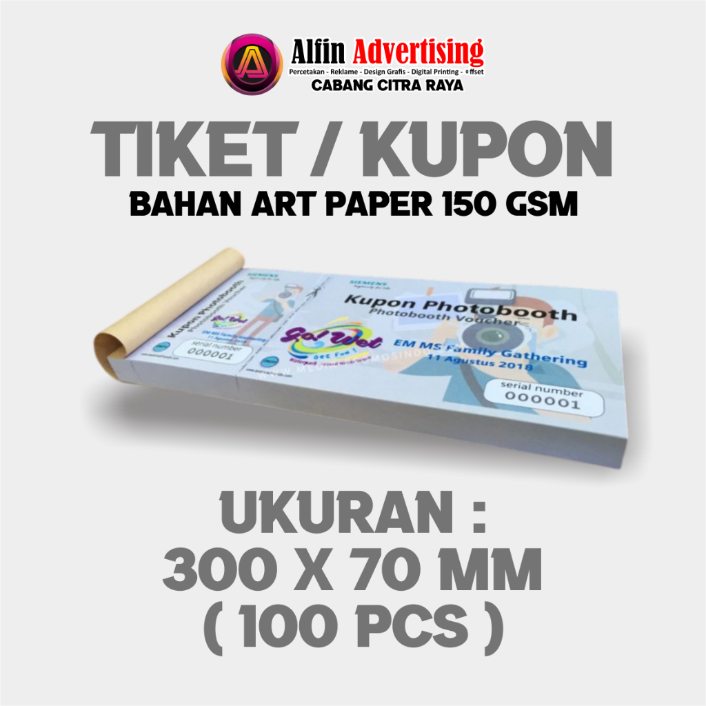 Tiket/Kupon " Termurah " Free design
